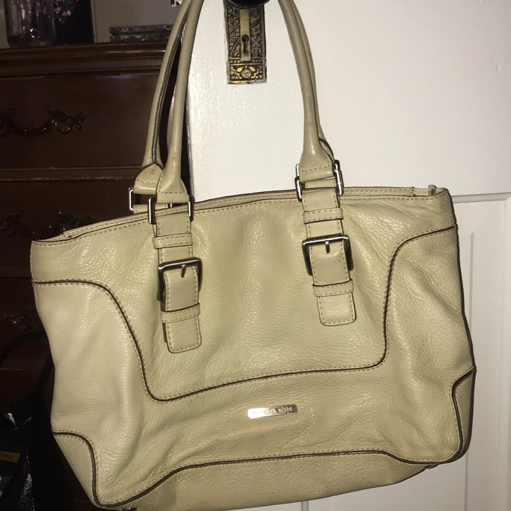 Vintage Green Leather MK Purse